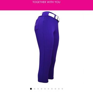 TheGluv athletique softball pants size medium Purple belted pant